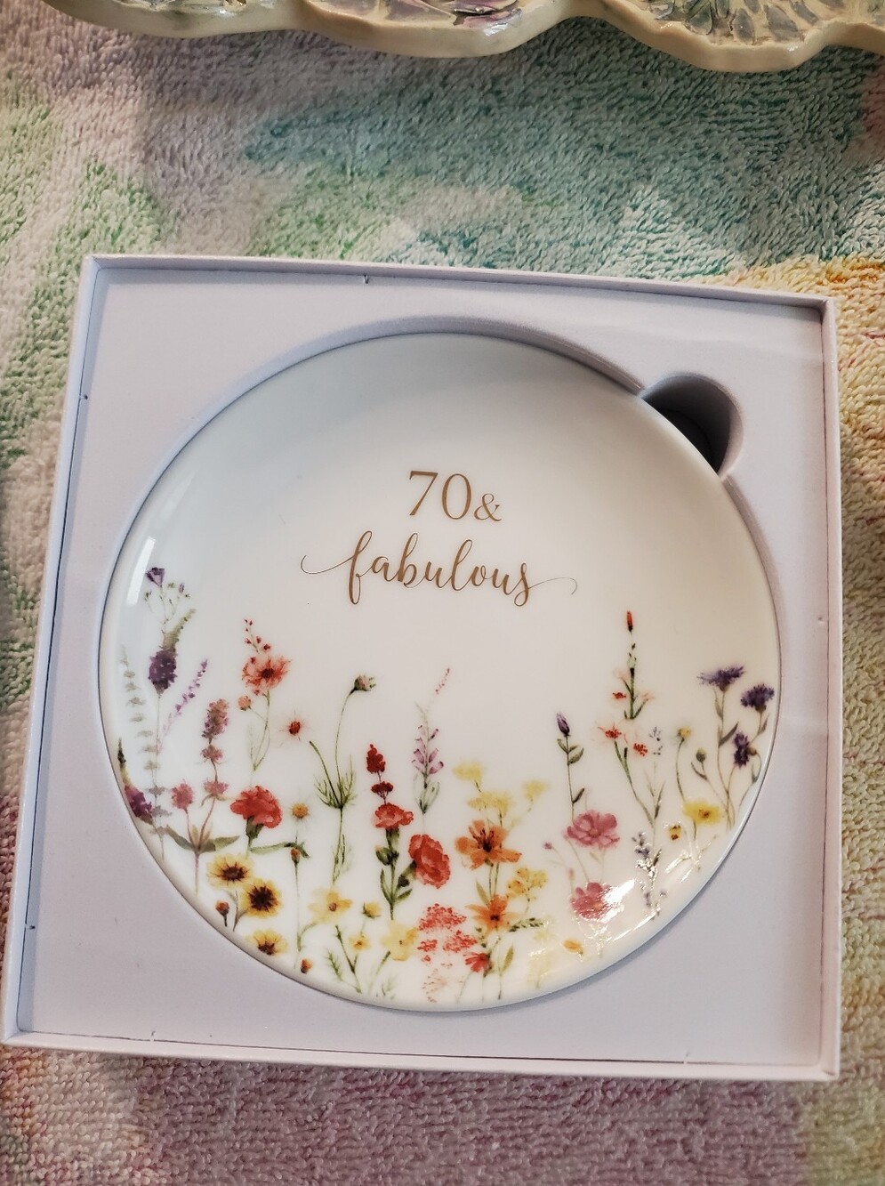 *New in Box* 70 & Fabulous Floral Trinket Dish